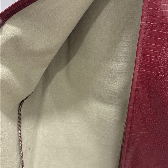 Burgundy Croc Leather Maxi Skirt NWT - Picture 8 of 8